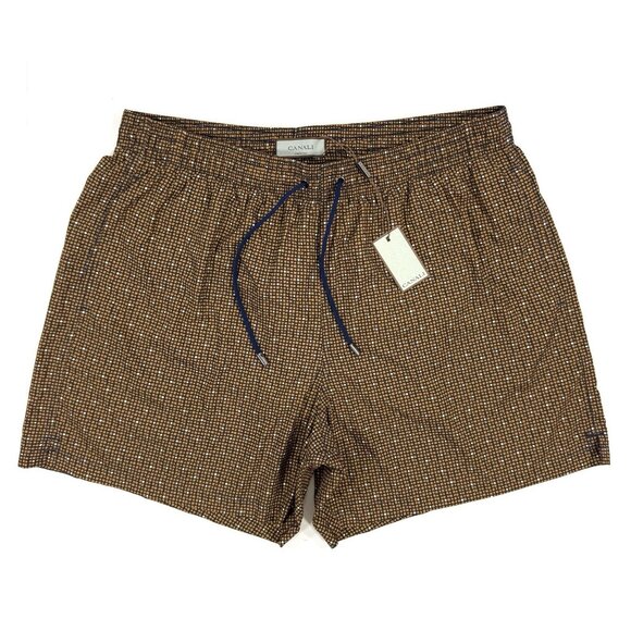 Canali Mens Swim Trunks Size 2XL Shorts Abstract Print Mesh Lined Made In Italy - Picture 1 of 14